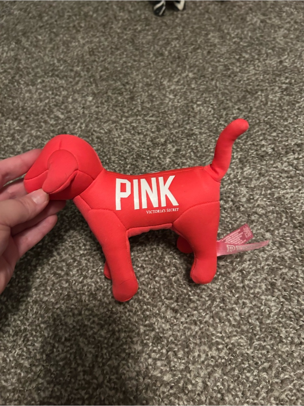 PINK Victoria's Secret Pink Plush Dog-Shaped Toy